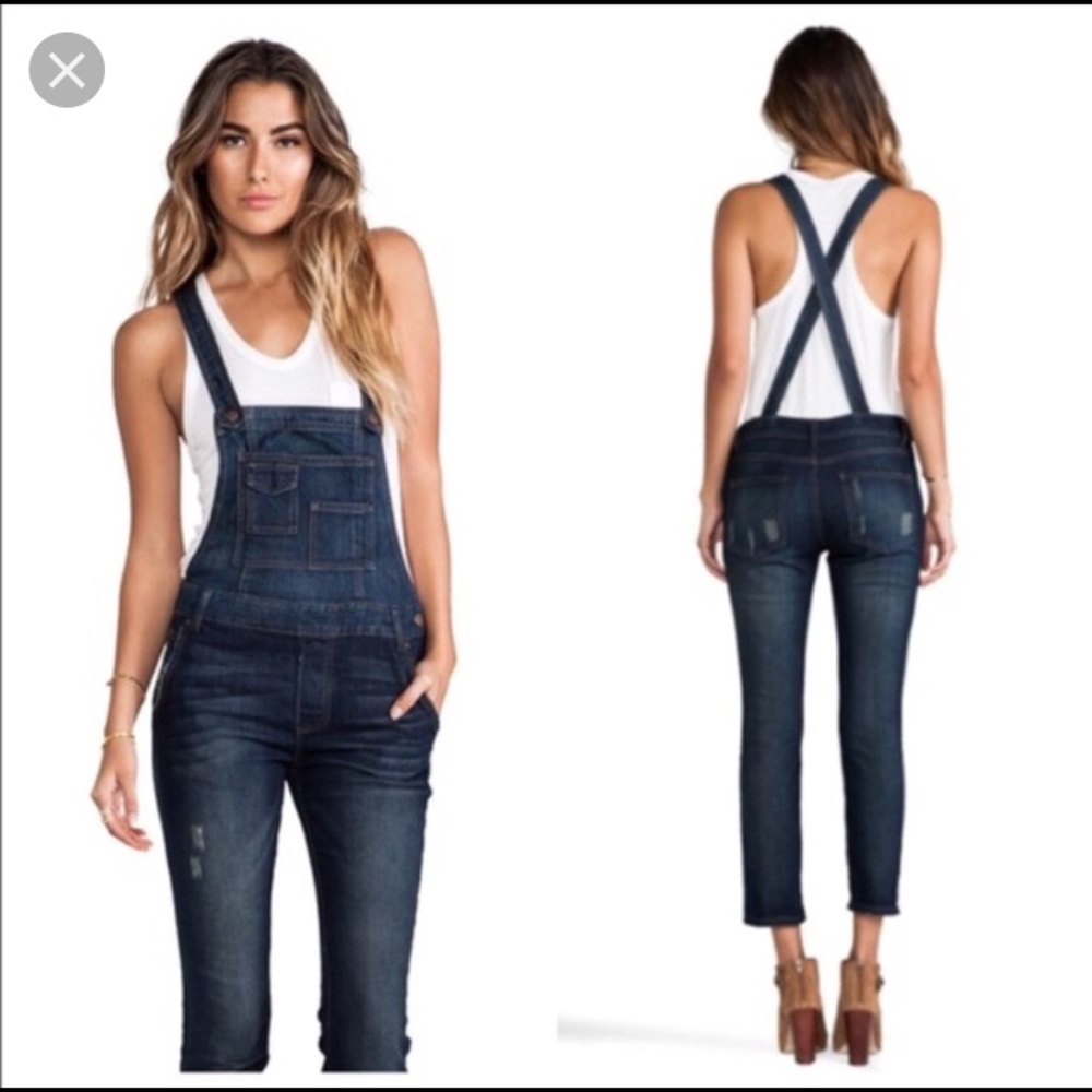 Free People Denim Overalls